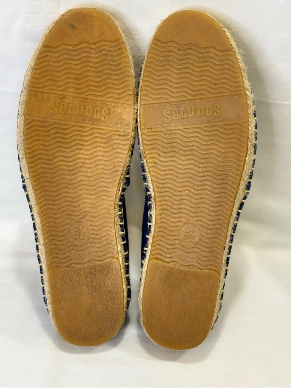 Soludos Navy Canvas Espadrille Slip-Ons SZ 5.5 EUC $85